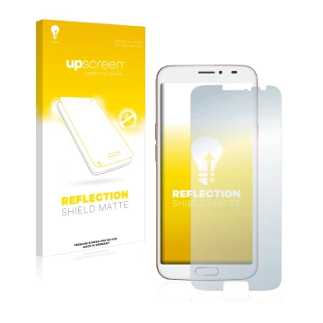 Front side of a product packaging with the brand logo upscreen. Next to it is the device Doro 8080 shown with the correspondin