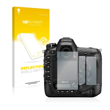 Front side of a product packaging with the brand logo upscreen. Next to it is the device Nikon D6 shown with the corresponding