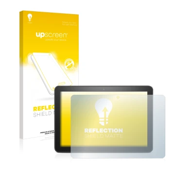 Front side of a product packaging with the brand logo upscreen. Next to it is the device Amazon Fire HD 8 Plus 2020 (10th Gen.