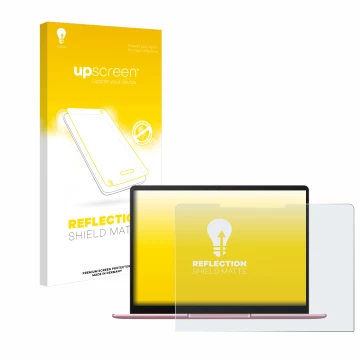 Front side of a product packaging with the brand logo upscreen. Next to it is the device Huawei MateBook 13 2020 shown with th