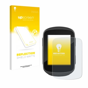 Front side of a product packaging with the brand logo upscreen. Next to it is the device Garmin Edge 130 Plus shown with the c