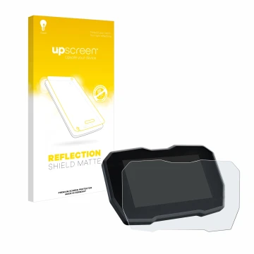 Front side of a product packaging with the brand logo upscreen. Next to it is the device Ducati Streetfighter V4 2020 Speedome