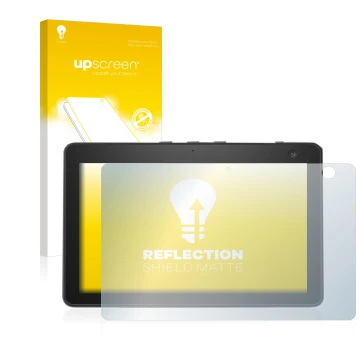 Front side of a product packaging with the brand logo upscreen. Next to it is the device Amazon Echo Show 10 (3th Gen.) shown 