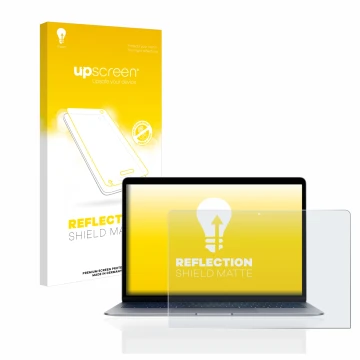 Front side of a product packaging with the brand logo upscreen. Next to it is the device Apple MacBook Air 13