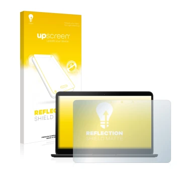 Front side of a product packaging with the brand logo upscreen. Next to it is the device Google Pixelbook Go 13.3