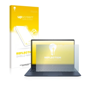 Front side of a product packaging with the brand logo upscreen. Next to it is the device HP Elite Dragonfly G2 shown with the 