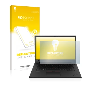 Front side of a product packaging with the brand logo upscreen. Next to it is the device Lenovo ThinkPad P1 Gen 3 shown with t