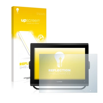 Front side of a product packaging with the brand logo upscreen. Next to it is the device Garmin GPSMAP 1223 shown with the cor