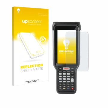 Front side of a product packaging with the brand logo upscreen. Next to it is the device Honeywell ScanPal EDA61K shown with t