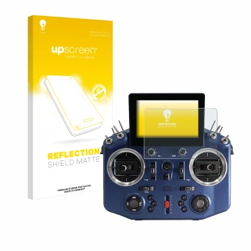 Front side of a product packaging with the brand logo upscreen. Next to it is the device FrSky Horus X20 shown with the corres