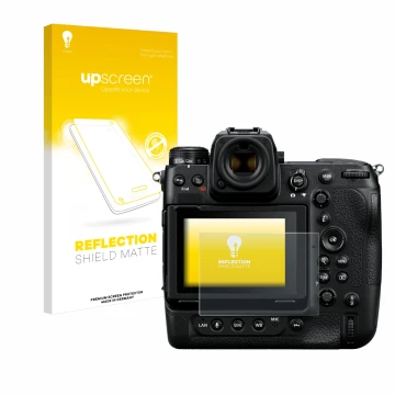 Front side of a product packaging with the brand logo upscreen. Next to it is the device Nikon Z 9 shown with the correspondin