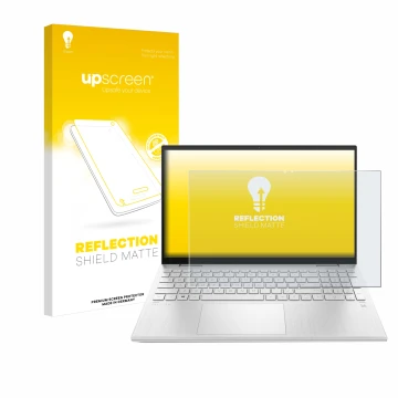 Front side of a product packaging with the brand logo upscreen. Next to it is the device HP Pavilion x360 (15-erX) shown with 