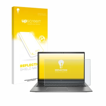 Front side of a product packaging with the brand logo upscreen. Next to it is the device HP ZBook Firefly 14 G8 shown with the