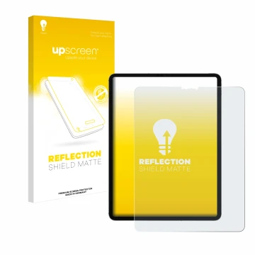 Front side of a product packaging with the brand logo upscreen. Next to it is the device Apple iPad Pro 12.9