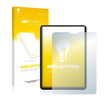 Front side of a product packaging with the brand logo upscreen. Next to it is the device Apple iPad Pro 11