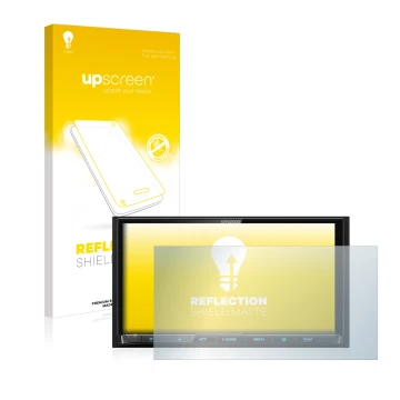 Front side of a product packaging with the brand logo upscreen. Next to it is the device Kenwood DMX 8020 DABS shown with the 