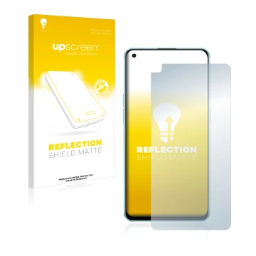 Front side of a product packaging with the brand logo upscreen. Next to it is the device Oppo Reno 6 5G shown with the corresp