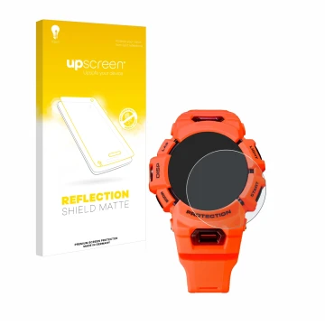 Front side of a product packaging with the brand logo upscreen. Next to it is the device Casio G-Shock GBA-900 shown with the 