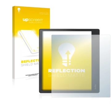 Front side of a product packaging with the brand logo upscreen. Next to it is the device Kobo Elipsa shown with the correspond