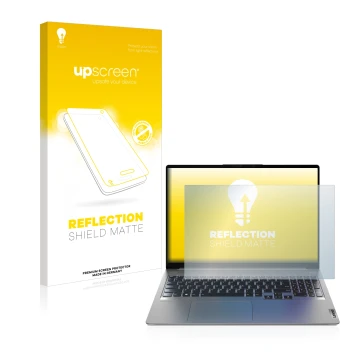 Front side of a product packaging with the brand logo upscreen. Next to it is the device Lenovo IdeaPad 5 Pro 16