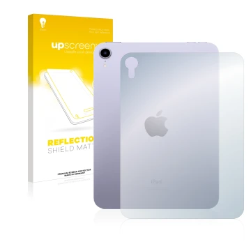Front side of a product packaging with the brand logo upscreen. Next to it is the device Apple iPad Mini 6 WiFi 2021 (6. Gen, 