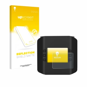 Front side of a product packaging with the brand logo upscreen. Next to it is the device ISDT Smart Duo Charger K4 shown with 