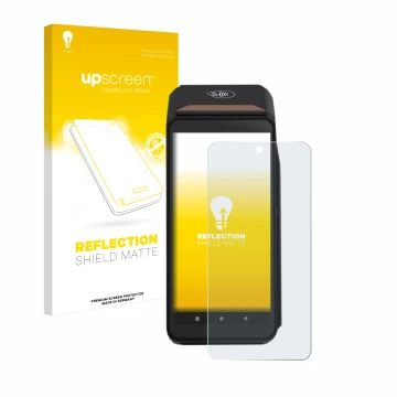 Front side of a product packaging with the brand logo upscreen. Next to it is the device ingenico Axium DX8000 shown with the 