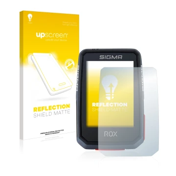 Front side of a product packaging with the brand logo upscreen. Next to it is the device Sigma ROX 2.0 shown with the correspo