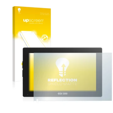 Front side of a product packaging with the brand logo upscreen. Next to it is the device Isobus CCI 1200 shown with the corres