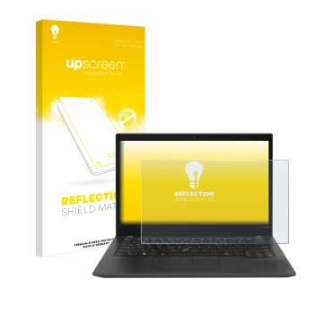 Front side of a product packaging with the brand logo upscreen. Next to it is the device Lenovo ThinkPad T14s Gen 2 shown with