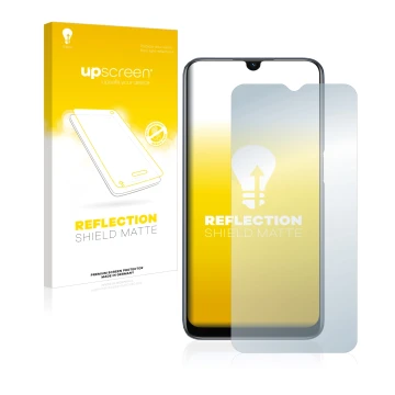 Front side of a product packaging with the brand logo upscreen. Next to it is the device Oppo A54s shown with the correspondin