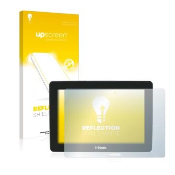 Front side of a product packaging with the brand logo upscreen. Next to it is the device Trimble GFX-750 shown with the corres