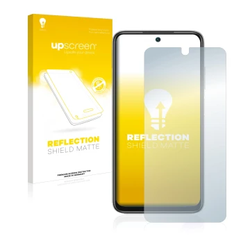 Front side of a product packaging with the brand logo upscreen. Next to it is the device Xiaomi Redmi Note 11 4G shown with th