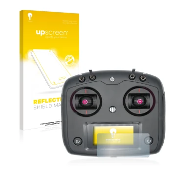 Front side of a product packaging with the brand logo upscreen. Next to it is the device FlySky FS-i6S shown with the correspo