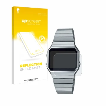 Front side of a product packaging with the brand logo upscreen. Next to it is the device Casio A700WE shown with the correspon