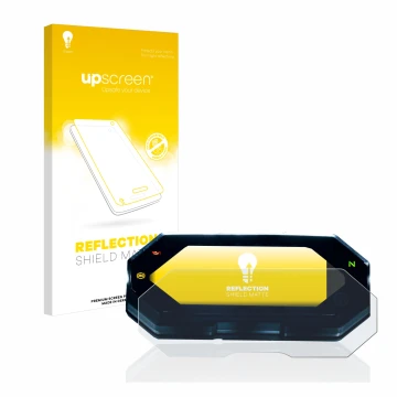 Front side of a product packaging with the brand logo upscreen. Next to it is the device Yamaha MT-07 2021 shown with the corr