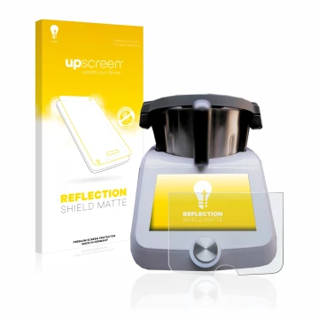 Front side of a product packaging with the brand logo upscreen. Next to it is the device SilverCrest Monsieur Cuisine Smart sh