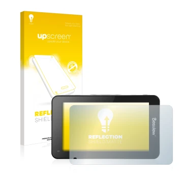 Front side of a product packaging with the brand logo upscreen. Next to it is the device Desview R6 UHB 5.5