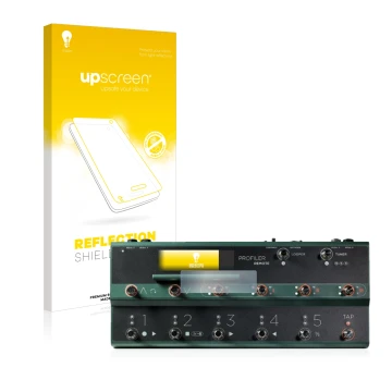 Front side of a product packaging with the brand logo upscreen. Next to it is the device Kemper Profiler Remote shown with the