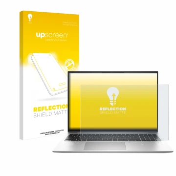 Front side of a product packaging with the brand logo upscreen. Next to it is the device HP EliteBook 840 G9 shown with the co