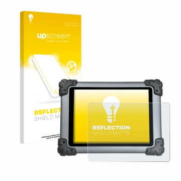 Front side of a product packaging with the brand logo upscreen. Next to it is the device Autel MaxiSys MS908S shown with the c