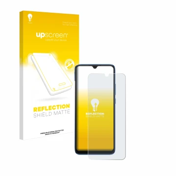 Front side of a product packaging with the brand logo upscreen. Next to it is the device Xiaomi Redmi 10C shown with the corre