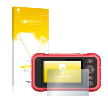 Front side of a product packaging with the brand logo upscreen. Next to it is the device Launch CRP 123 / 129 EVO shown with t