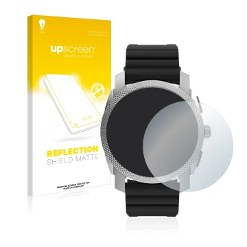 Front side of a product packaging with the brand logo upscreen. Next to it is the device Fossil Gen 6 Hybrid Machine (45mm) sh