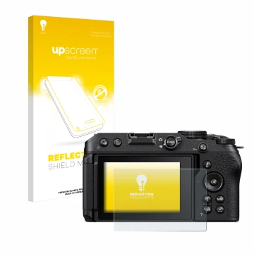 Front side of a product packaging with the brand logo upscreen. Next to it is the device Nikon Z 30 shown with the correspondi