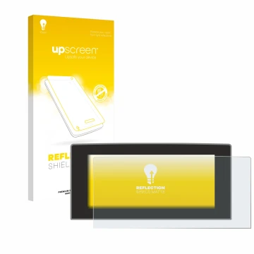 Front side of a product packaging with the brand logo upscreen. Next to it is the device Ford Focus 2022 Sync 4 13.2