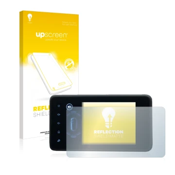 Front side of a product packaging with the brand logo upscreen. Next to it is the device Dacia Jogger 2022 Media Display 8