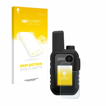 Front side of a product packaging with the brand logo upscreen. Next to it is the device Garmin Alpha 10 K shown with the corr