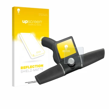 Front side of a product packaging with the brand logo upscreen. Next to it is the device Motocaddy M3 GPS Electric Trolley 202