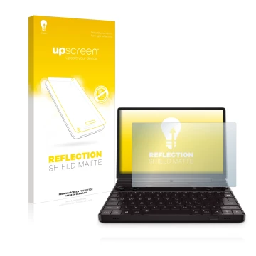 Front side of a product packaging with the brand logo upscreen. Next to it is the device GPD Win Max 2 shown with the correspo